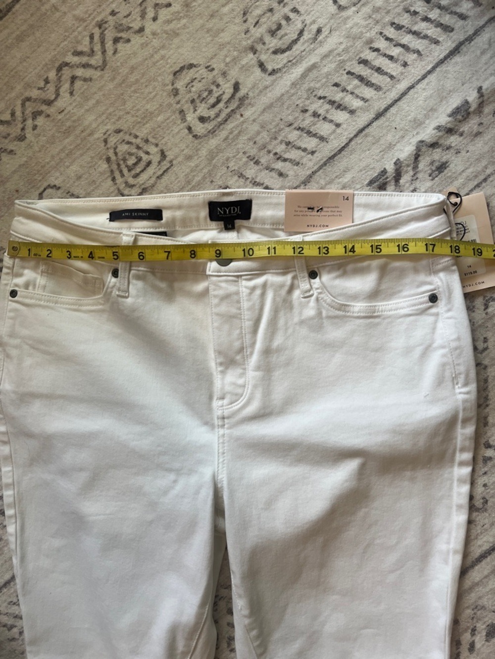 NYDJ White Skinny Jeans - High Rise Slim Fit - Picture 6 of 11